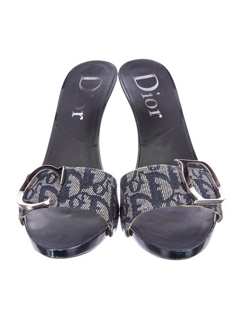 light blue wedding high heel slides dior|Dior ladies sandals.